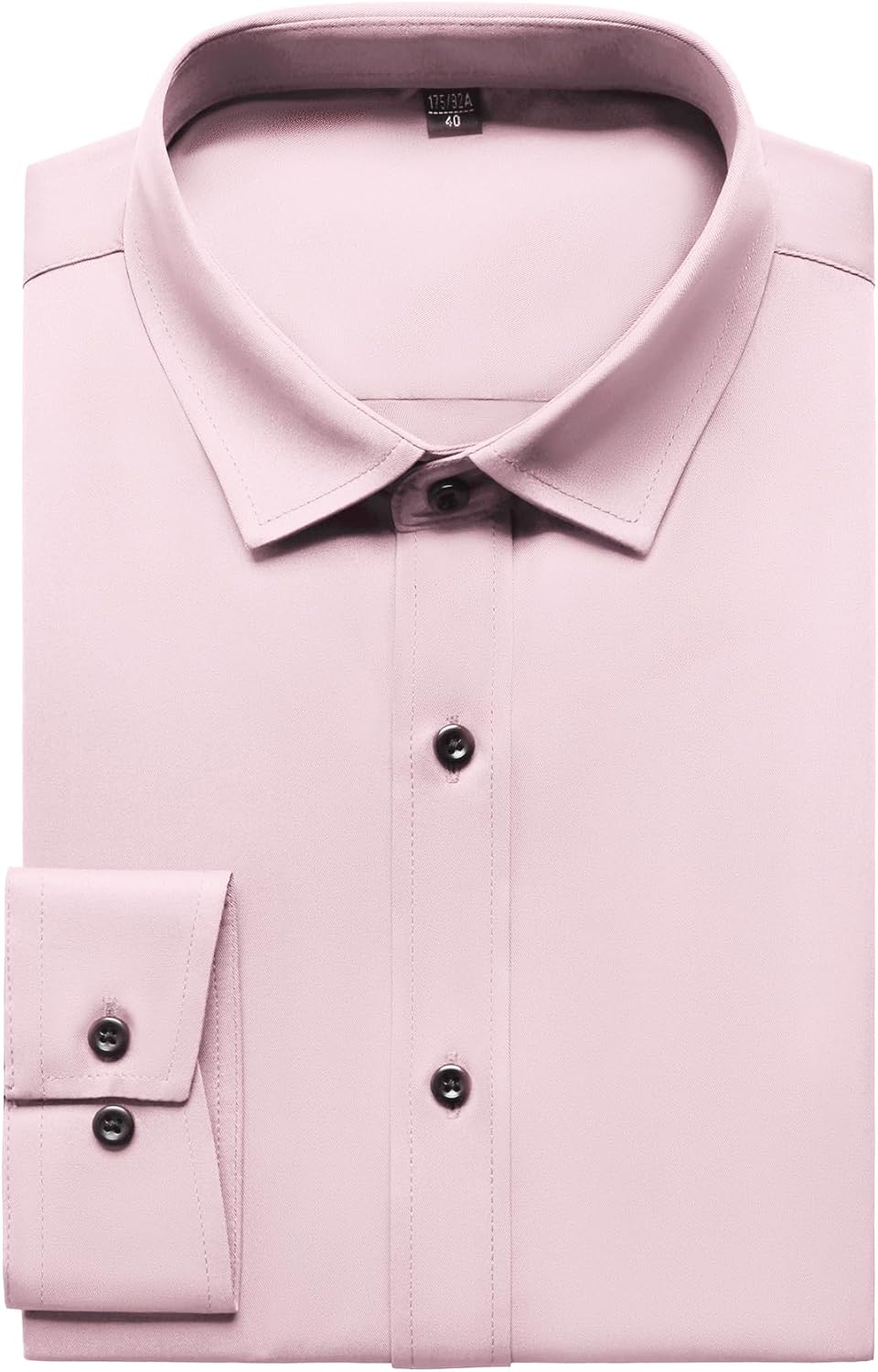 Men's Stretch Wrinkle Dress Formal Wedding Prom Slim Fit Button Down Shirts - Picture 48 of 162