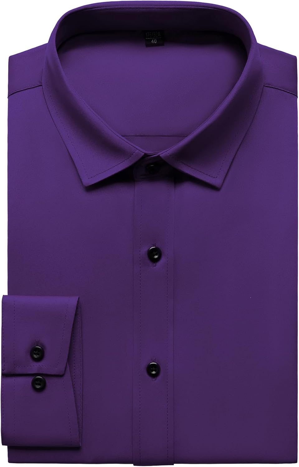 Men's Stretch Wrinkle Dress Formal Wedding Prom Slim Fit Button Down Shirts - Picture 54 of 162