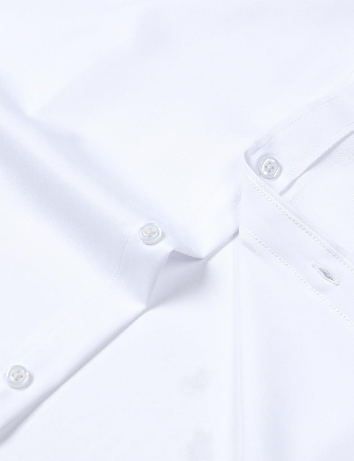 Men's Stretch Wrinkle Dress Formal Wedding Prom Slim Fit Button Down Shirts - Picture 71 of 162