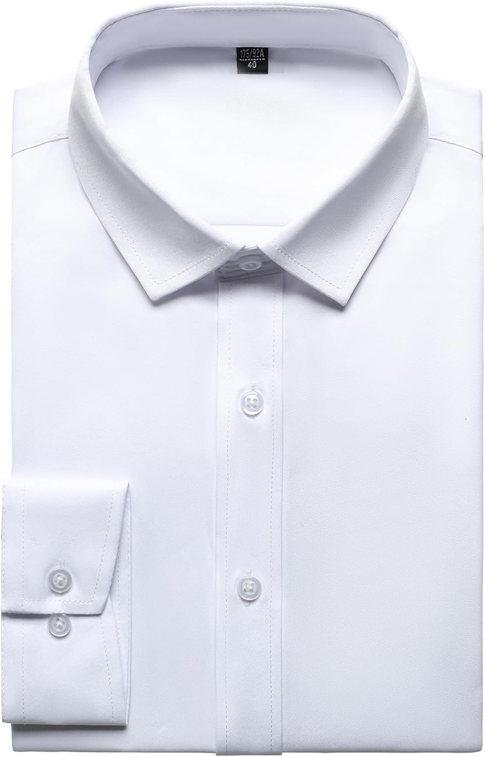 Men's Stretch Wrinkle Dress Formal Wedding Prom Slim Fit Button Down Shirts - Picture 72 of 162