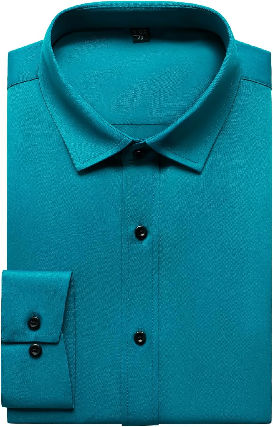 Men's Stretch Wrinkle Dress Formal Wedding Prom Slim Fit Button Down Shirts - Picture 84 of 162