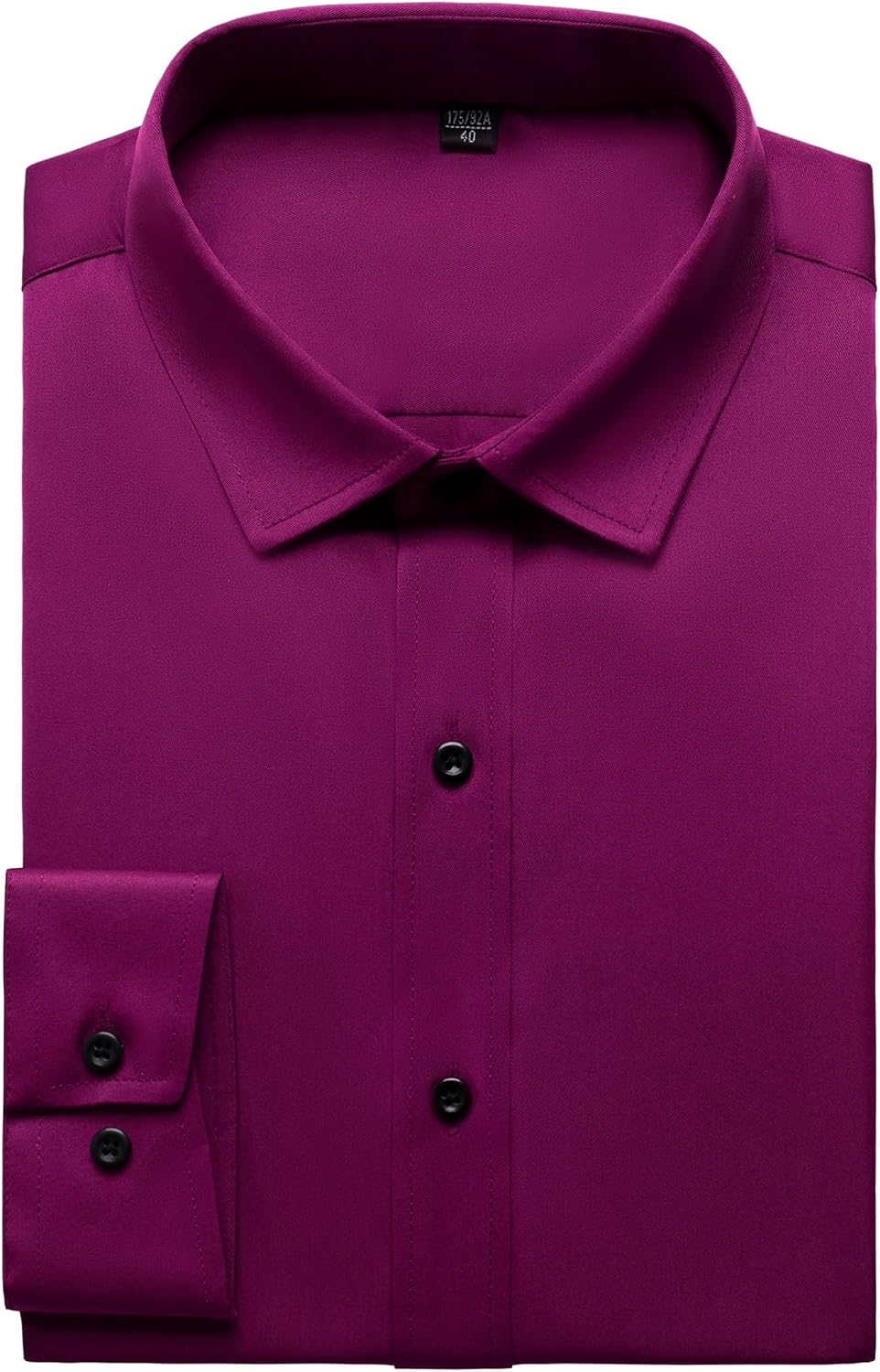 Men's Stretch Wrinkle Dress Formal Wedding Prom Slim Fit Button Down Shirts - Picture 90 of 162