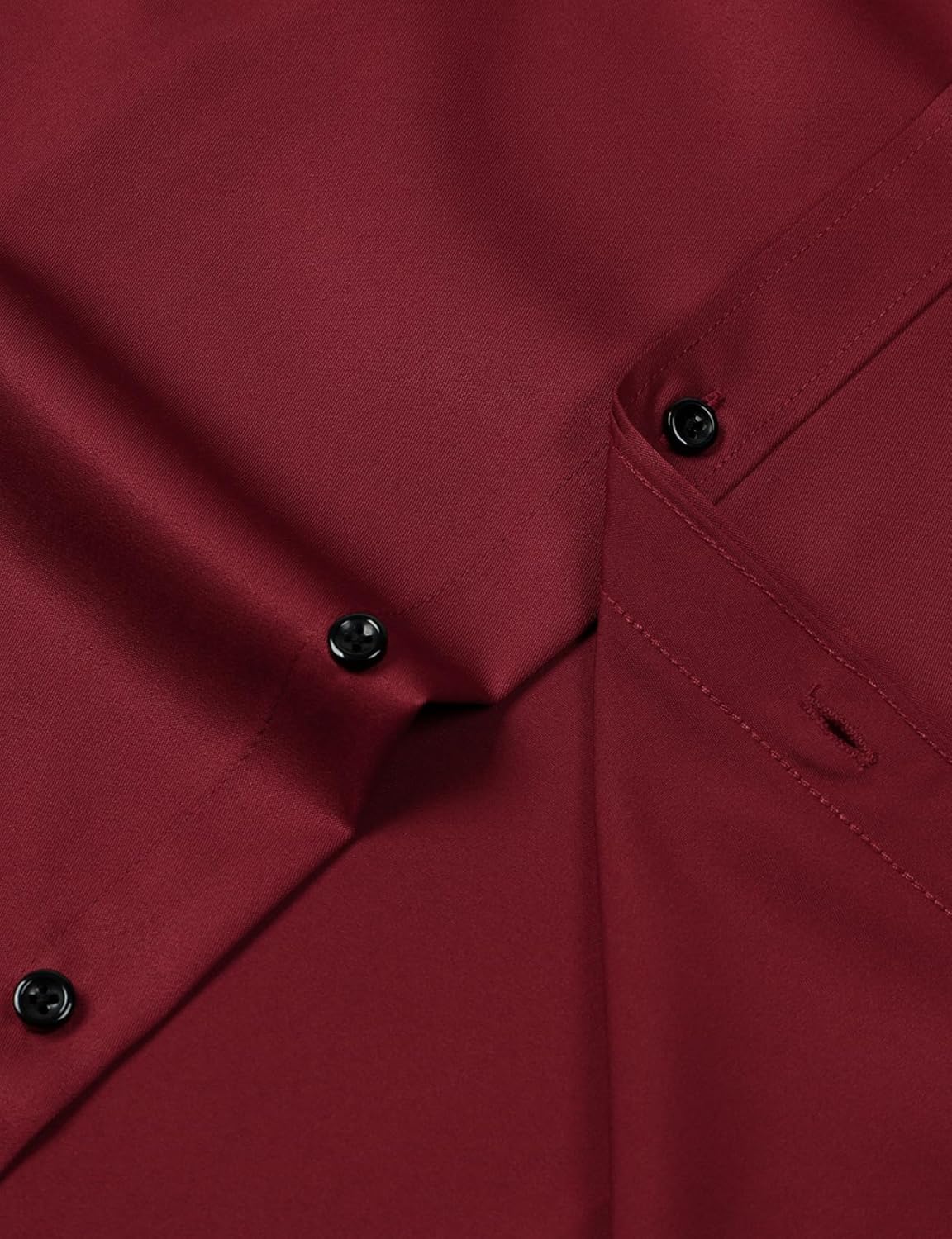 Men's Stretch Wrinkle Dress Formal Wedding Prom Slim Fit Button Down Shirts - Picture 107 of 162