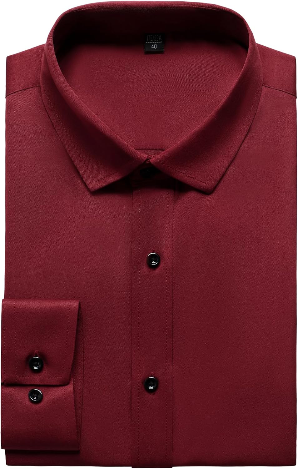 Men's Stretch Wrinkle Dress Formal Wedding Prom Slim Fit Button Down Shirts - Picture 108 of 162