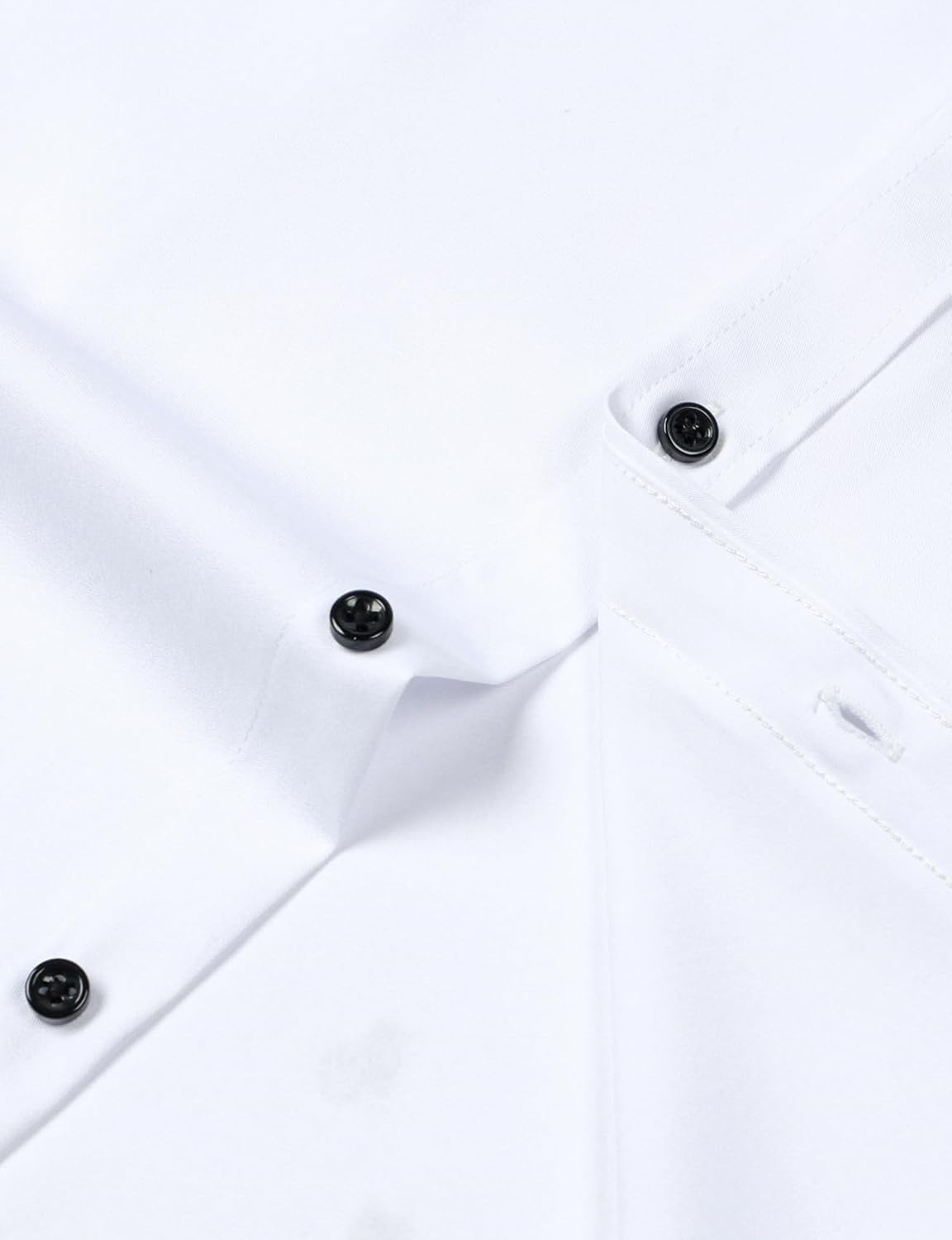 Men's Stretch Wrinkle Dress Formal Wedding Prom Slim Fit Button Down Shirts - Picture 113 of 162