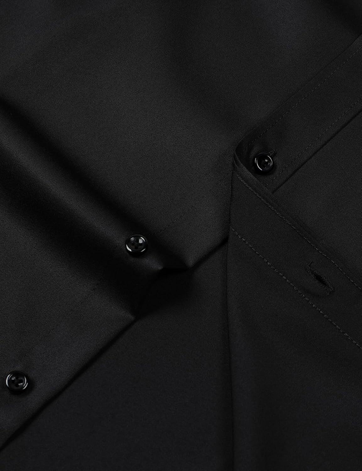 Men's Stretch Wrinkle Dress Formal Wedding Prom Slim Fit Button Down Shirts - Picture 119 of 162