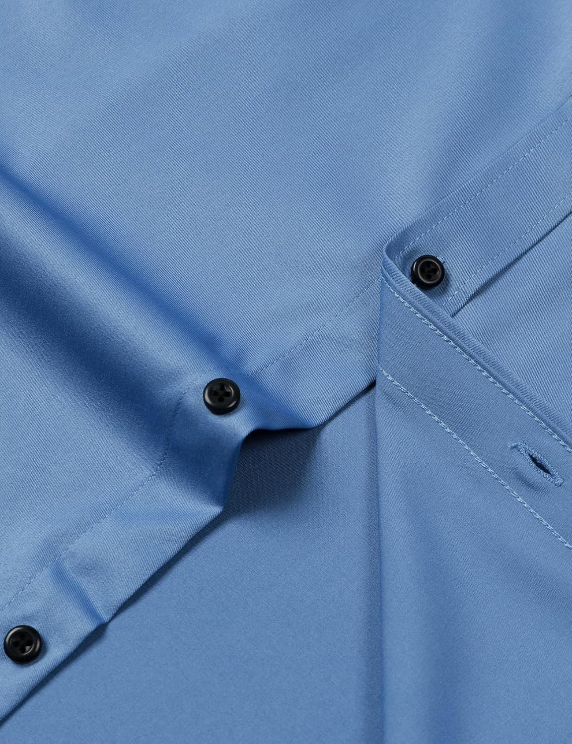 Men's Stretch Wrinkle Dress Formal Wedding Prom Slim Fit Button Down Shirts - Picture 125 of 162