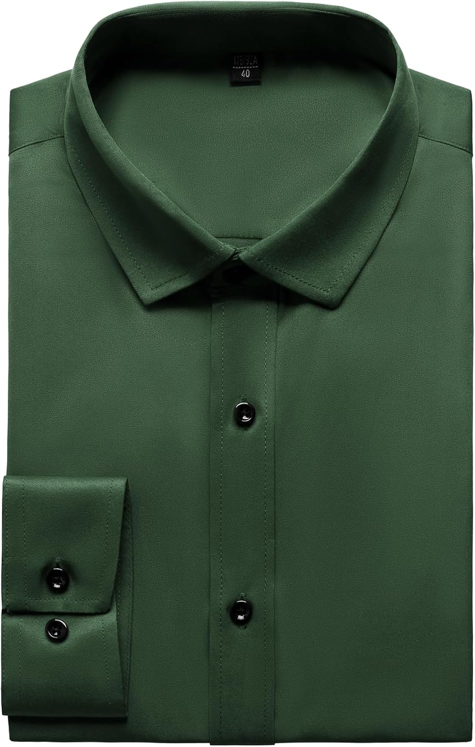 Men's Stretch Wrinkle Dress Formal Wedding Prom Slim Fit Button Down Shirts - Picture 132 of 162