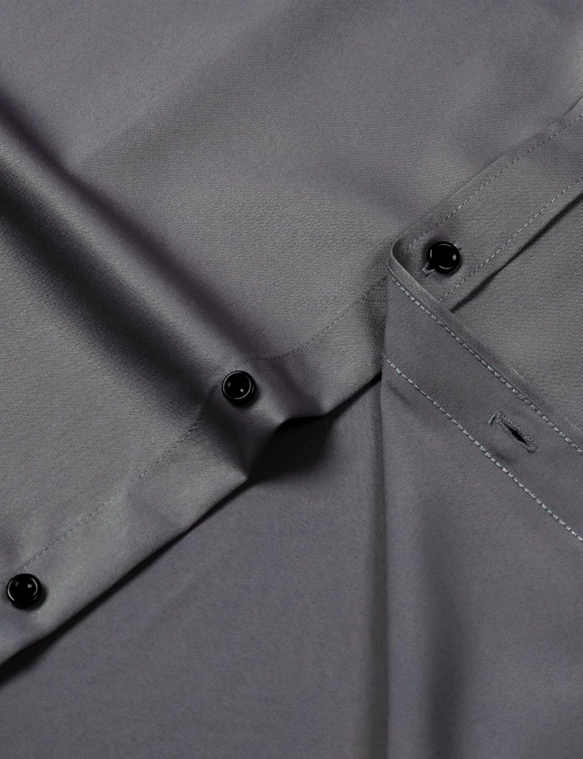 Men's Stretch Wrinkle Dress Formal Wedding Prom Slim Fit Button Down Shirts - Picture 137 of 162