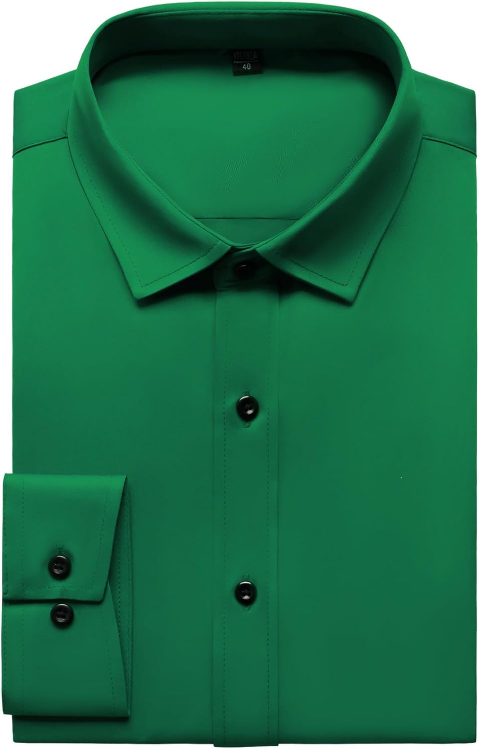 Men's Stretch Wrinkle Dress Formal Wedding Prom Slim Fit Button Down Shirts - Picture 144 of 162