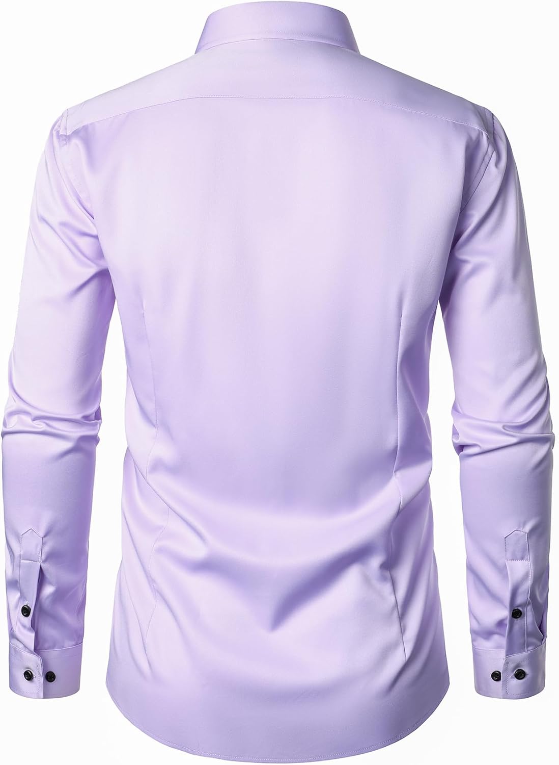 Men's Stretch Wrinkle Dress Formal Wedding Prom Slim Fit Button Down Shirts - Picture 154 of 162