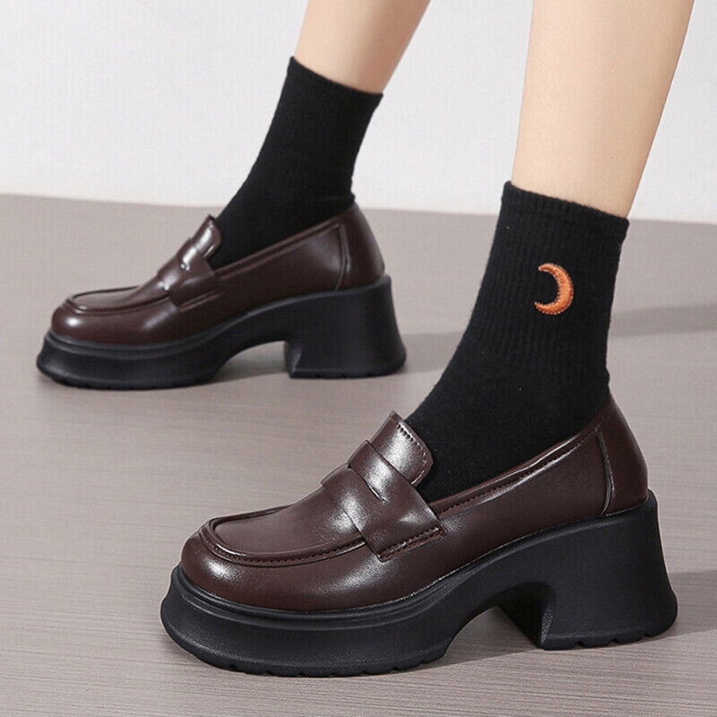 Women Loafers Spring Britishslip On Platform Mary Jane Shoes Japanese JK Uniform - Picture 22 of 22
