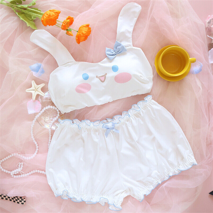 Cinnamoroll Non-wire Bandeau Bra Panties Suit Girls Cute Tube Top Underpants Set - Picture 21 of 21