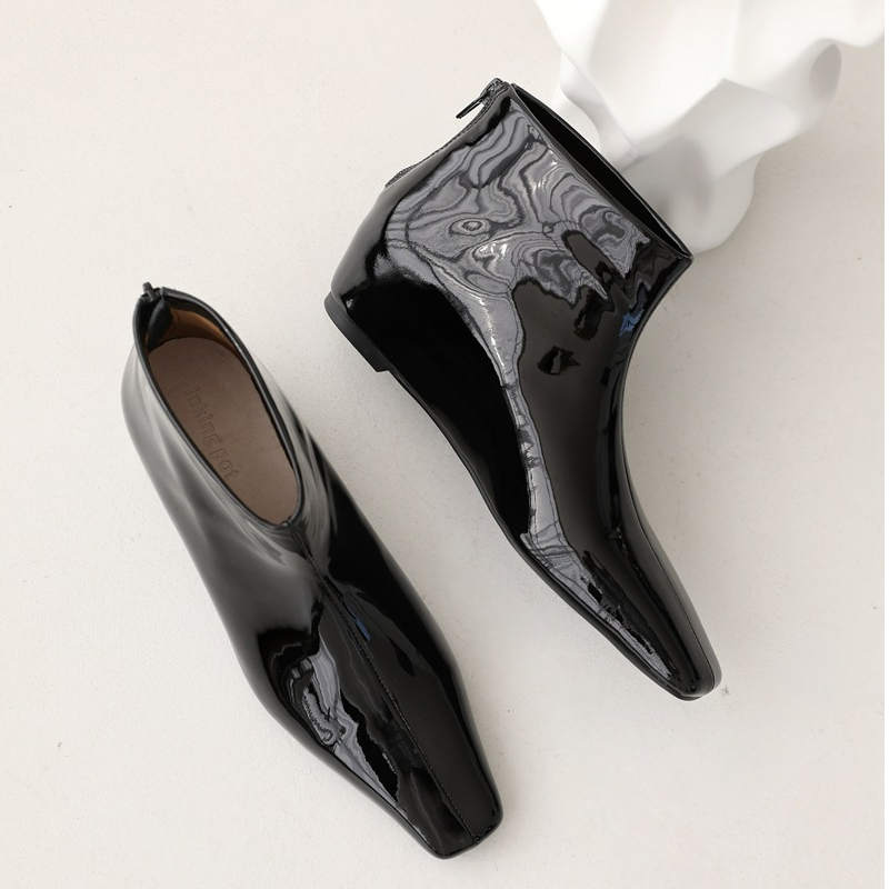 Mujeres Punta Cuadrada Botines Tacón Bajo Cremallera Trasera Western Chelsea Botas de Fiesta - Imagen 25 de 28