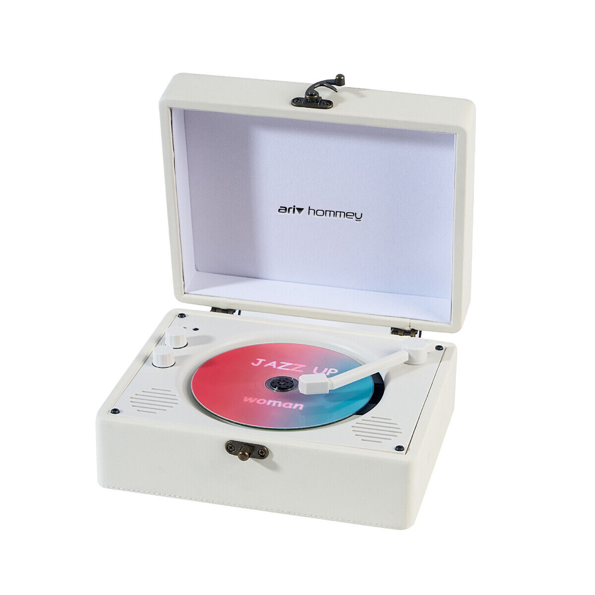 Retro Suitcase CD Player Desktop Bluetooth 5.0 with Speaker CD-R CD-RW CD-WMA - Picture 20 of 22