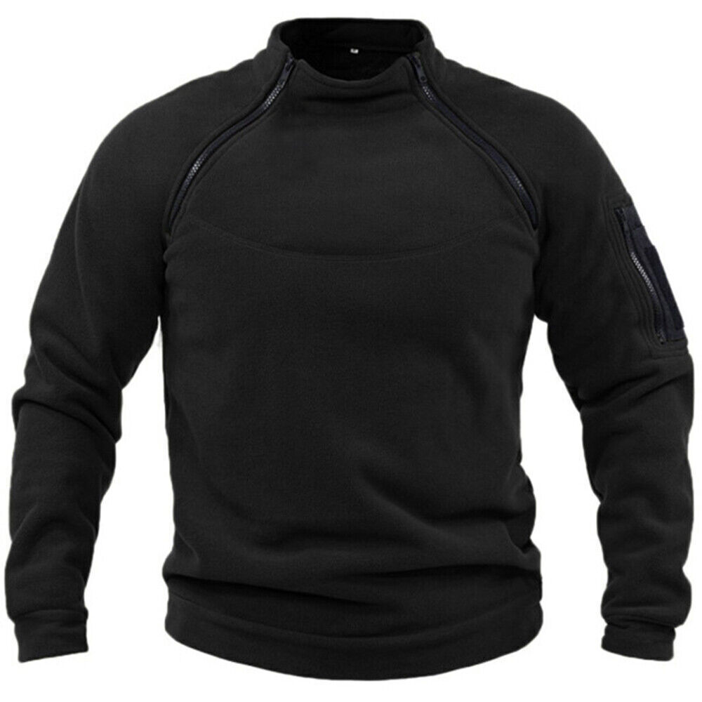 Hombres Cremallera Polar Jersey Táctico Ejército Militar Sudadera Combate Camiseta Prendas para el torso Abrigo - Imagen 17 de 23