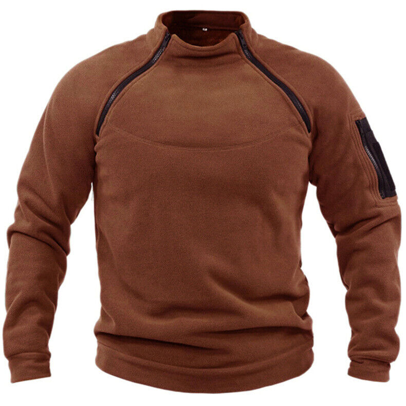 Hombres Cremallera Polar Jersey Táctico Ejército Militar Sudadera Combate Camiseta Prendas para el torso Abrigo - Imagen 23 de 23