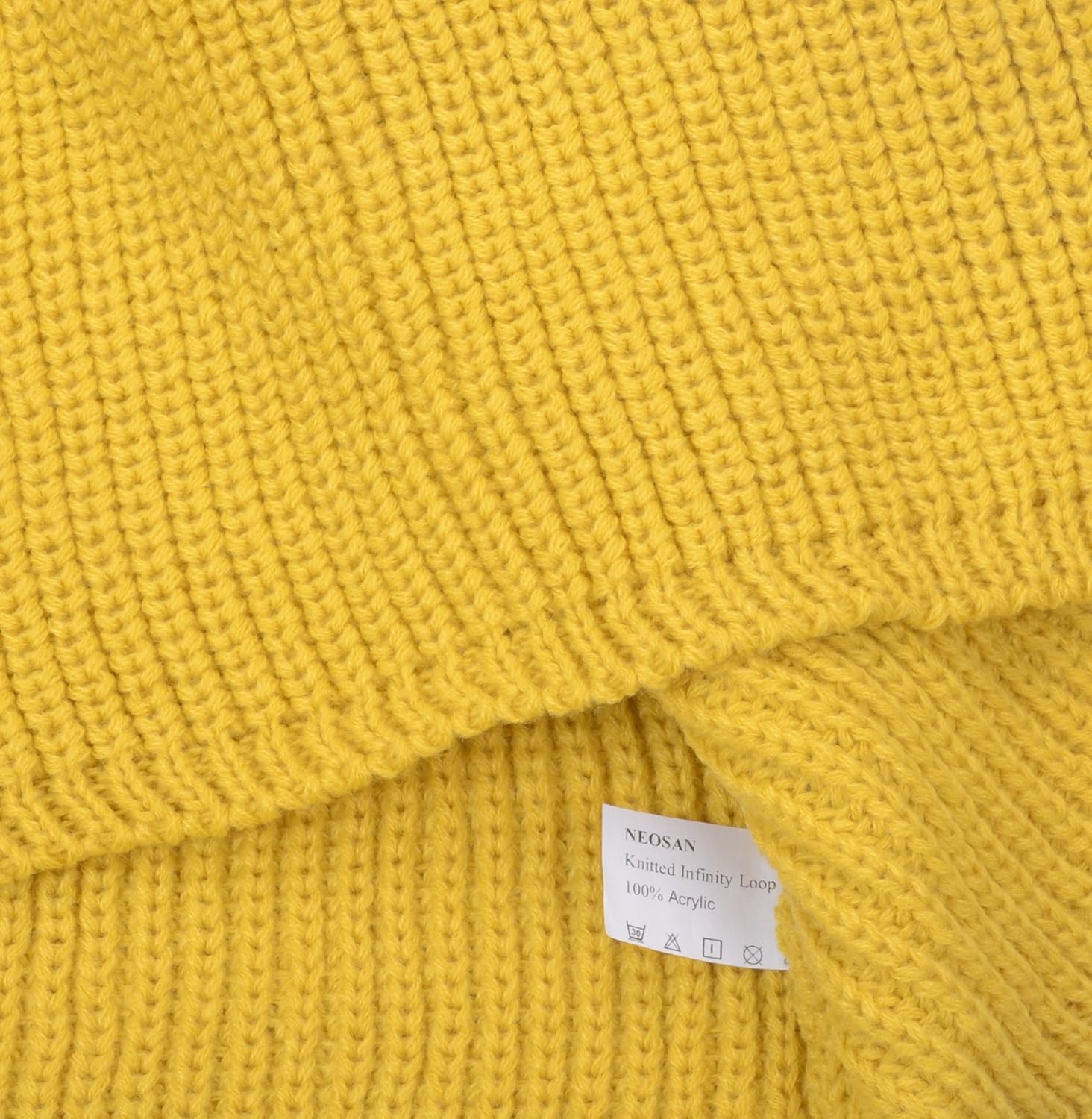 Womens Thick Ribbed Knit Winter Infinity Circle Loop Scarf