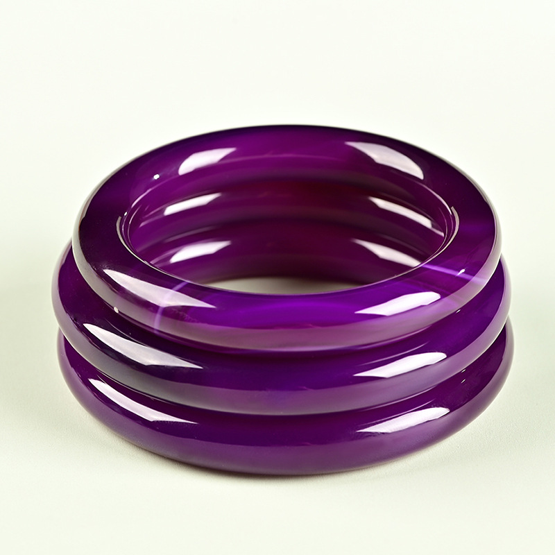 Natürliches lila Achat Armband runde Begriffe Eissamen lila Jade Mark Armband - Bild 7 von 17