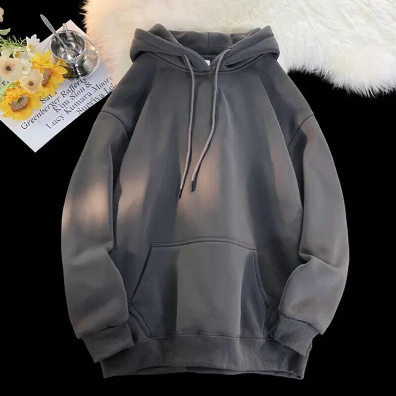 Mens Hoodie Hooded Sweatshirt Classic Pullover Hoody Sport Work Casual Jumper - Bild 19 von 21