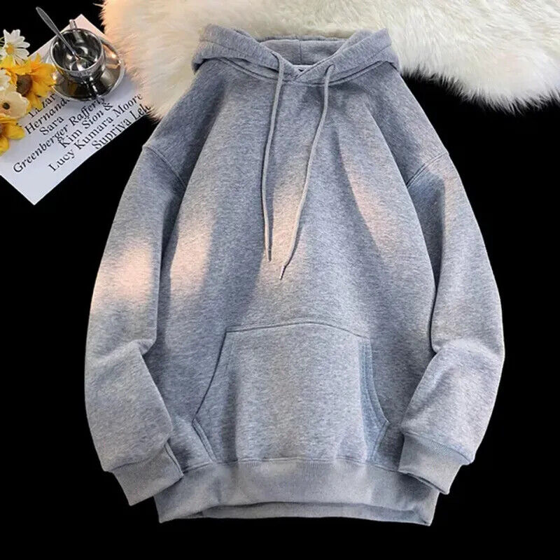 Mens Hoodie Hooded Sweatshirt Classic Pullover Hoody Sport Work Casual Jumper - Bild 17 von 21