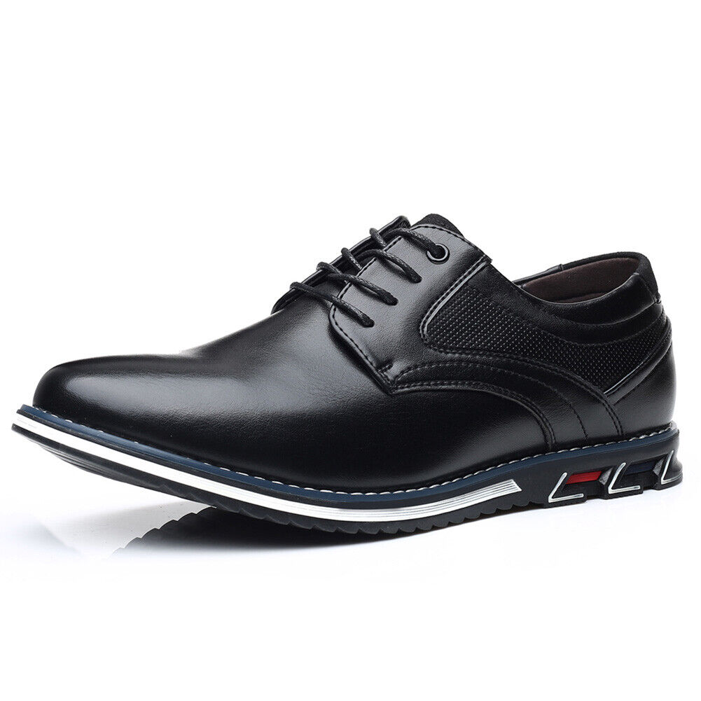 Men Dress Shoes PU Leather Orthopedic Travel Shoes Non-Slip for Wedding Business