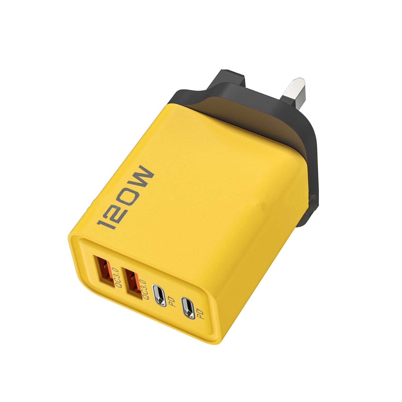 Hot 4Ports 120W Fast Charger Dual USB Type C UK Plug Wall Charger Power Adapter - Picture 31 of 36