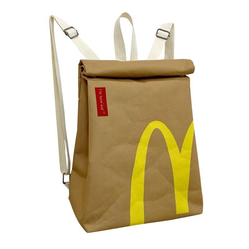 High Quality Travel Backpack Fashion Students Backpack Bag Mcdonald Cartoon Bags
