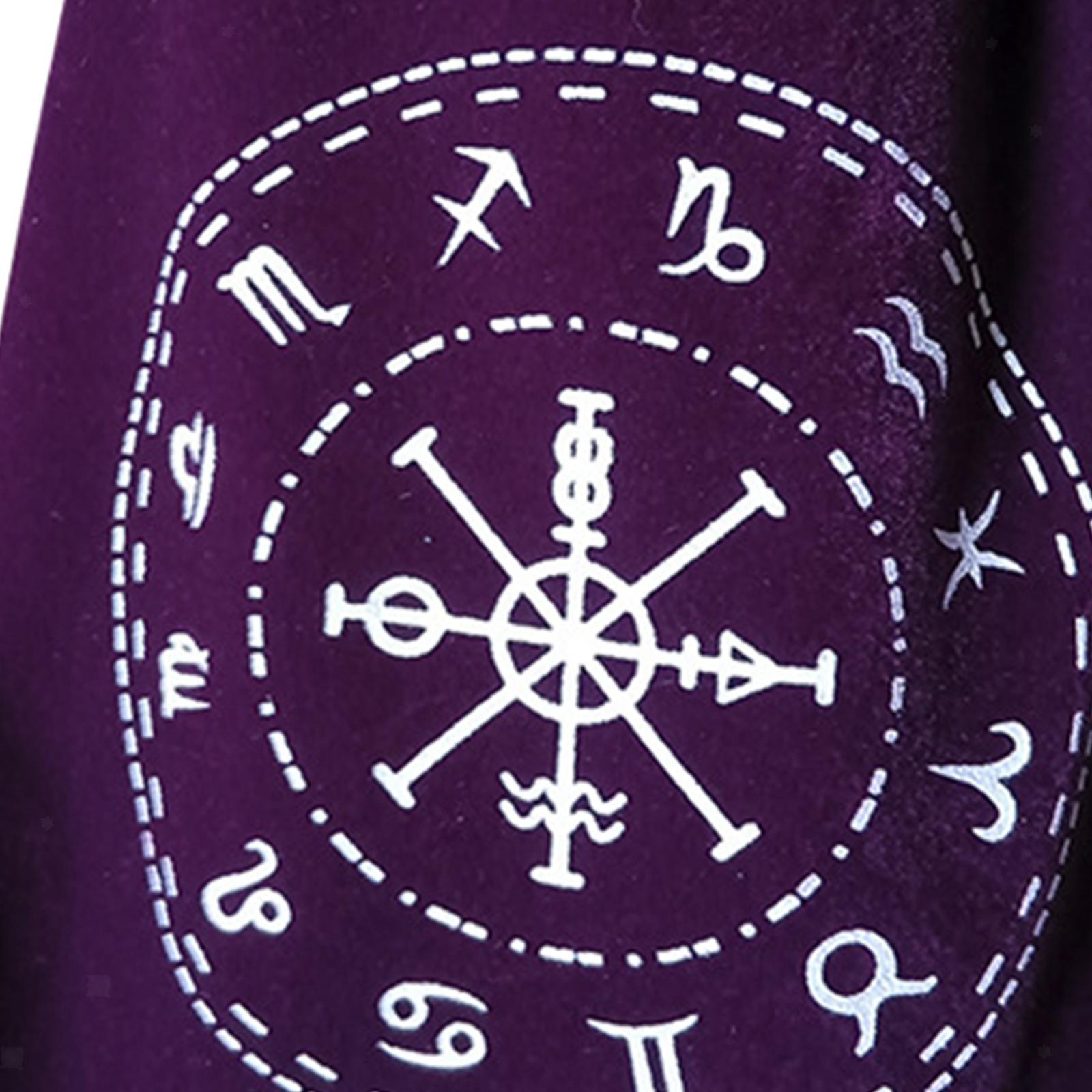Tarot Card Storage Bag 7"x5" Velvet Drawstring Board Game Jewelry Pouch - Imagen 21 de 29