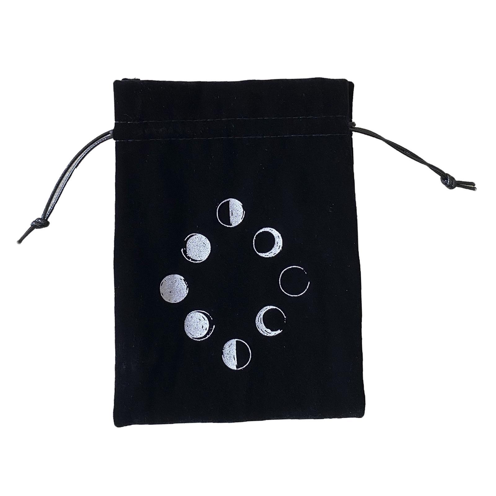 Tarot Card Storage Bag 7"x5" Velvet Drawstring Board Game Jewelry Pouch - Imagen 27 de 29