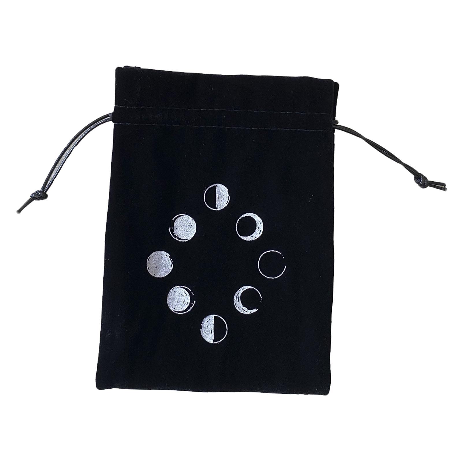 Tarot Card Storage Bag 7"x5" Velvet Drawstring Board Game Jewelry Pouch - Imagen 29 de 29