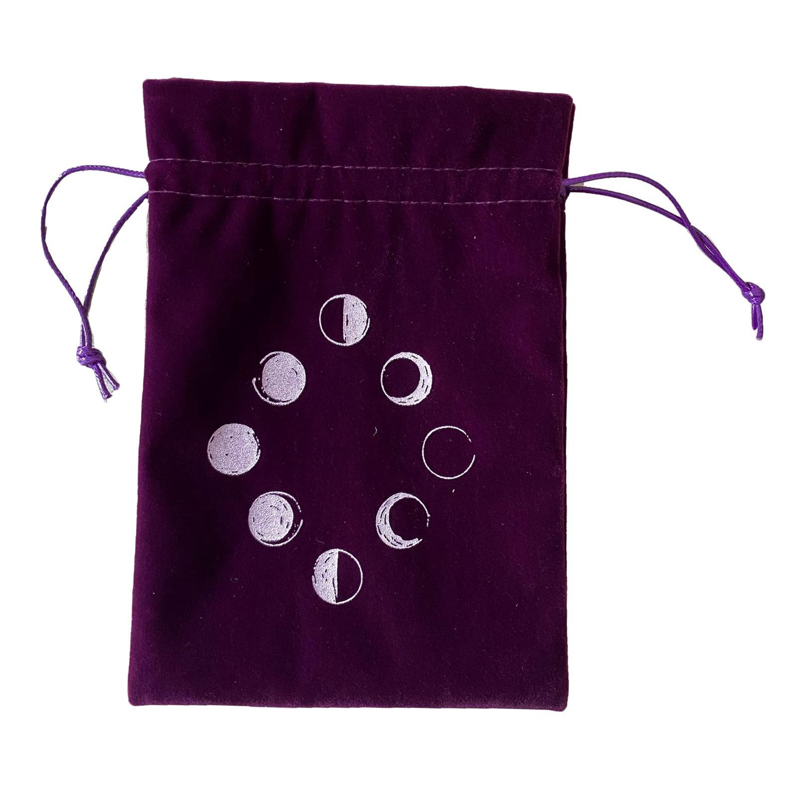 Tarot Card Storage Bag 7"x5" Velvet Drawstring Board Game Jewelry Pouch - Imagen 26 de 29