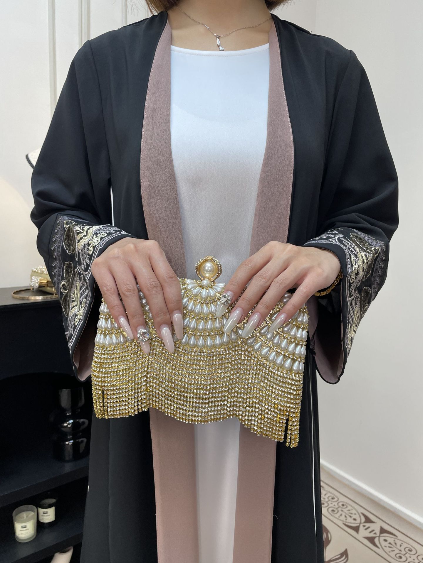 Dubai Mujeres Musulmán Abaya Cárdigan Batas Largas Pavo Islámico Kimono Vestidos - Imagen 11 de 11