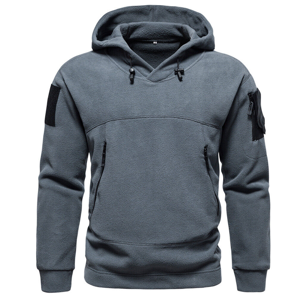 Sudaderas con capucha tácticas militares para hombre otoño invierno polar sudadera con capucha pulóver - Imagen 14 de 15