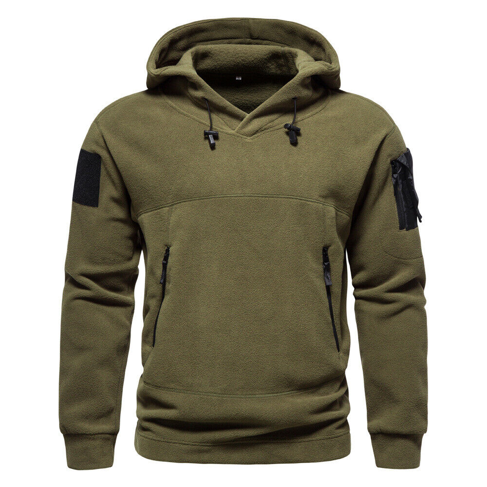 Sudaderas con capucha tácticas militares para hombre otoño invierno polar sudadera con capucha pulóver - Imagen 15 de 15