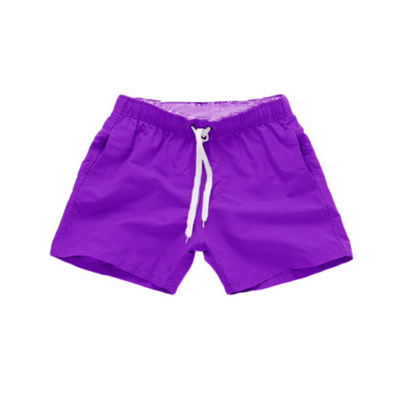 Bañador corto de verano para hombre Traje de baño Pantalones cortos de playa Boxer Pantalones de surf Color puro - Imagen 17 de 20