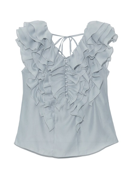 Summer Women's New Fashion Fungus Solid Color V-Neck Sleeveless Sweatshirt - Imagen 11 de 11