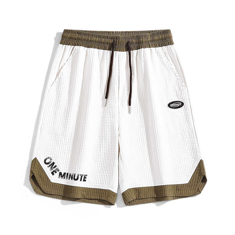 Pantalones Cortos Para Hombre Verano Delgados Cordón Informales Medianos Pantalones Impermeables Níquel Pantalones Cortos - Imagen 9 de 11