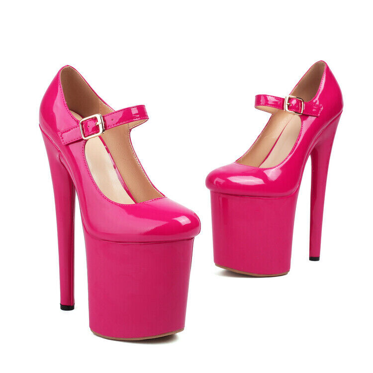 Sexy Platform Sandals Women 20Cm High Heels Stiletto Patent Leather Shoes Size - Bild 27 von 30