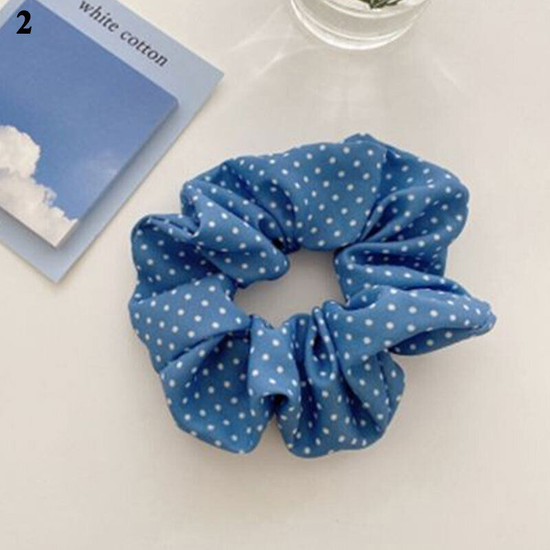 Corda per capelli stampa margherita a pois a quadri moda accessori per capelli semplici dolce - Foto 9 di 12