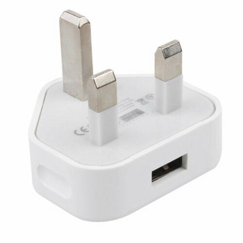 Cargador USB Enchufe Reino Unido Adaptador de Corriente Cargador de Viaje de Pared 5V 1A para Smartphone PC - Imagen 14 de 15