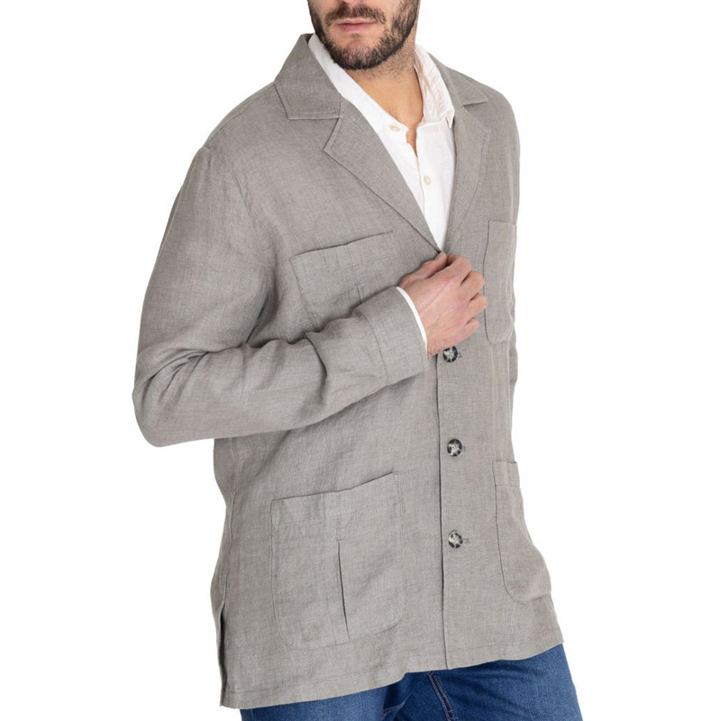 Men's Spring Autumn Casual Loose Suit-jacket Fashion Lightweight Jacket Top Coat - Picture 7 of 7