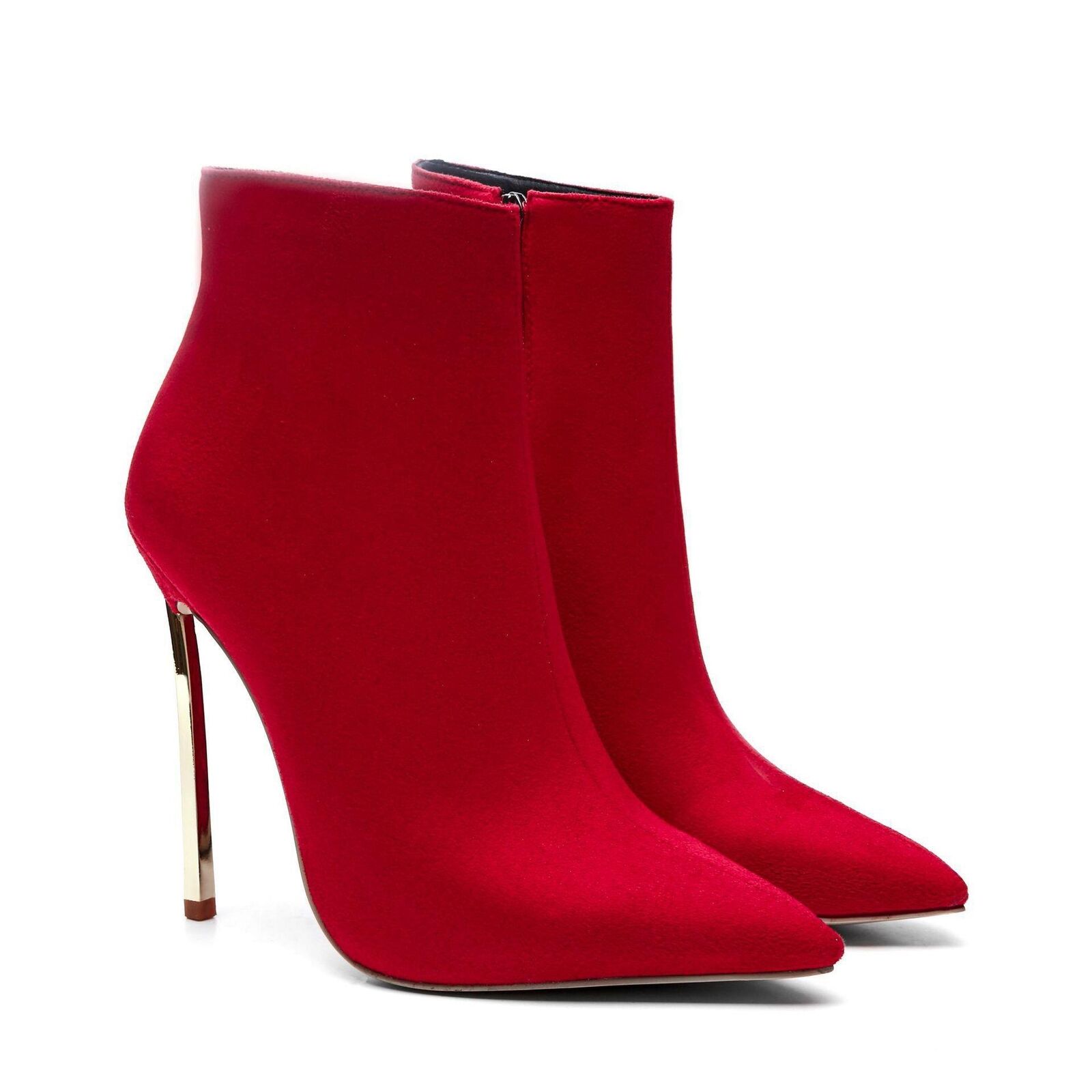 Mujeres Moda Botines al Tobillo Punta Punta Tacón Alto Stiletto Sexy Botas de Fiesta Talla - Imagen 9 de 10