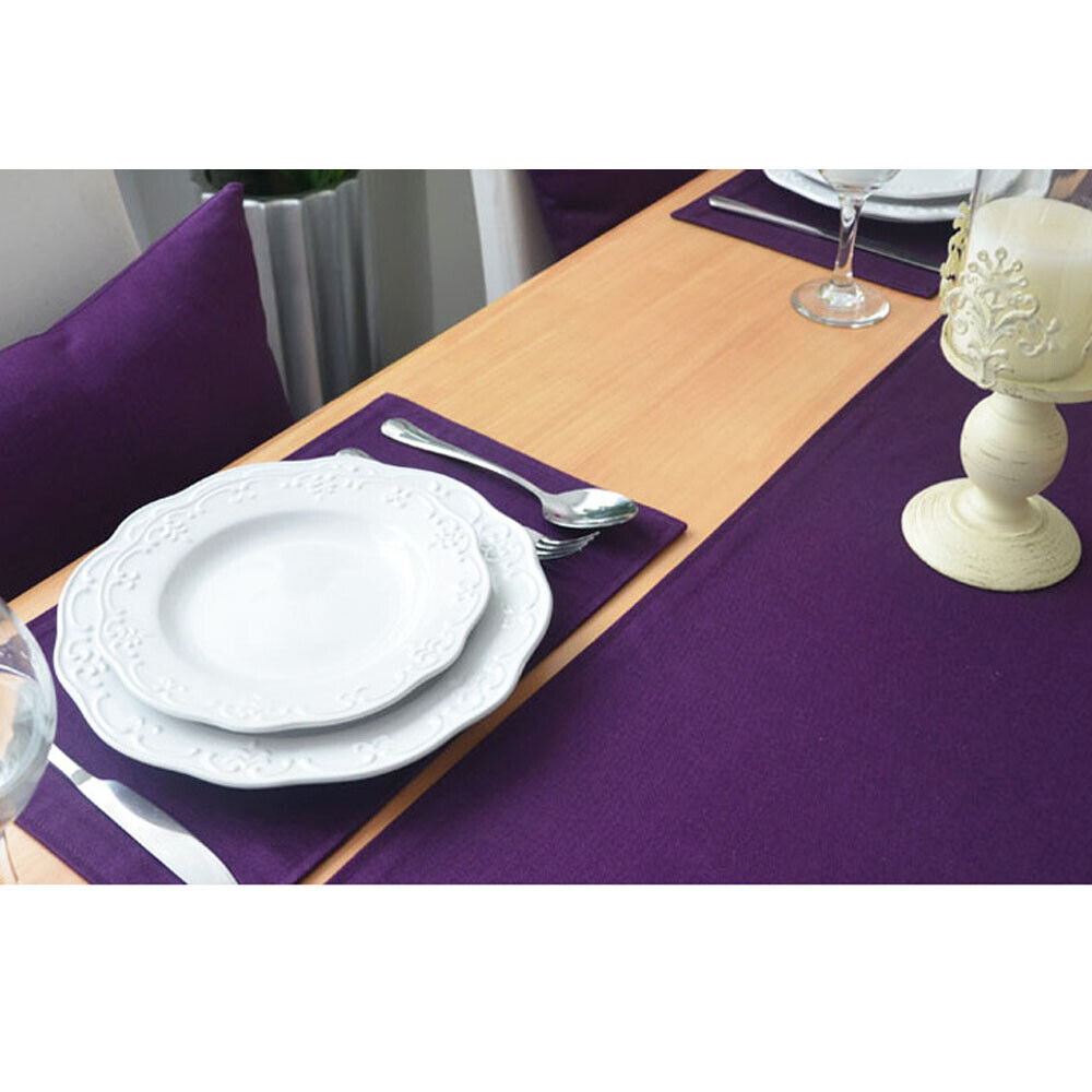 Plain Tablecloth Table Runner Kitchen Wedding Party Dinner Home Decor - Picture 10 of 11