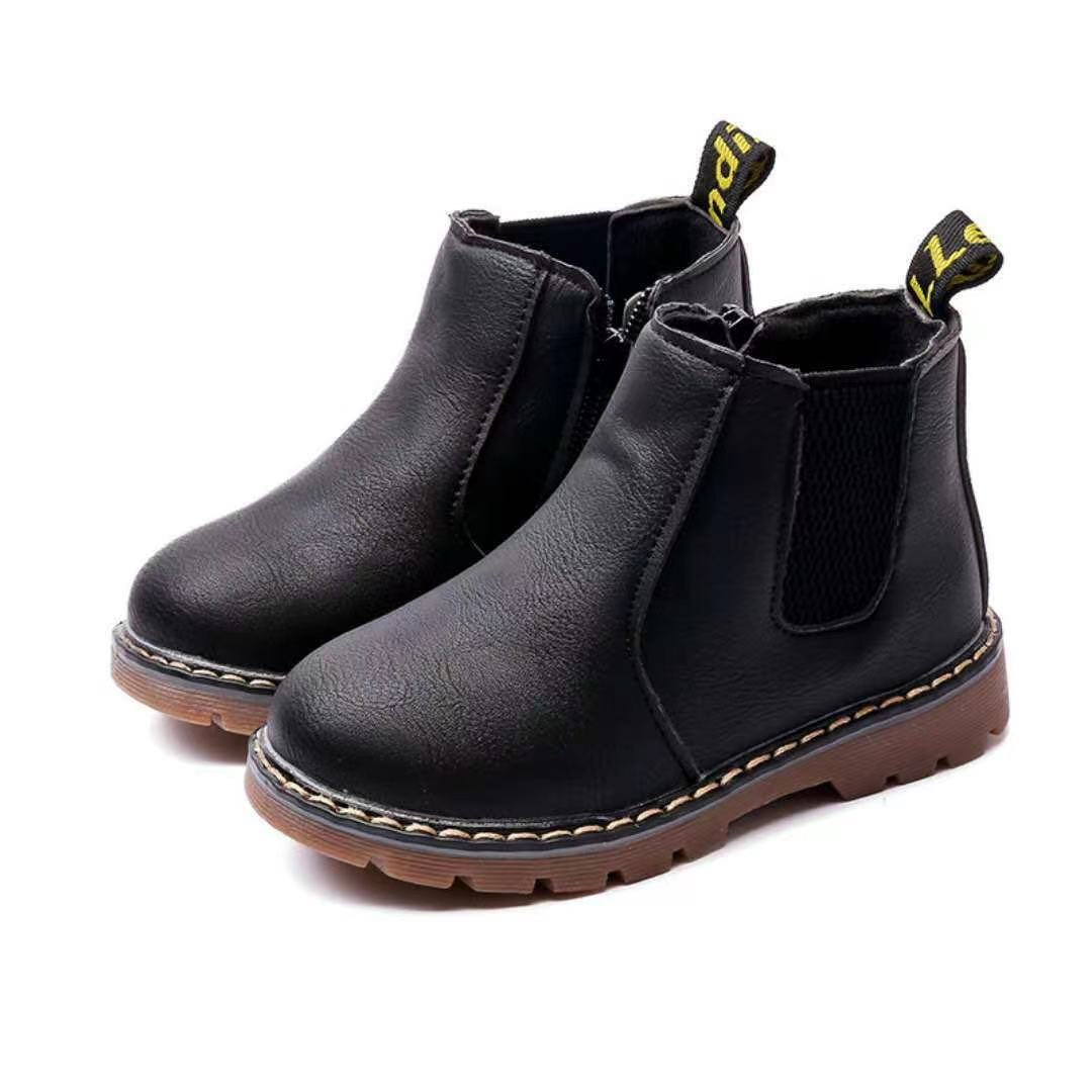 Kids Winter Warm Ankle Snow Boots Boys Girls Chelsea Fur Lined Toddler Shoes UK