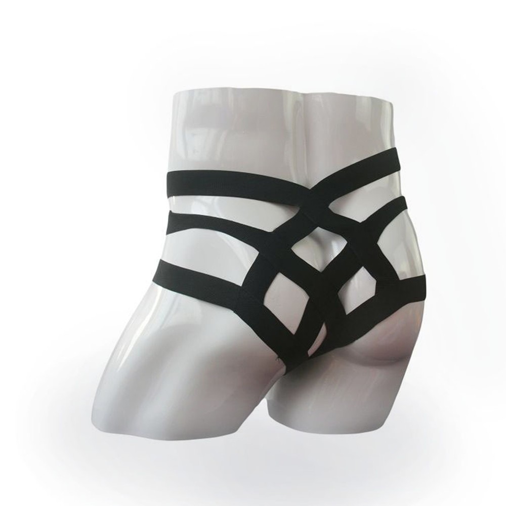 Intimo uomo elastico Jock Strap sexy e comodo rosso/nero/bianco - Foto 6 di 8