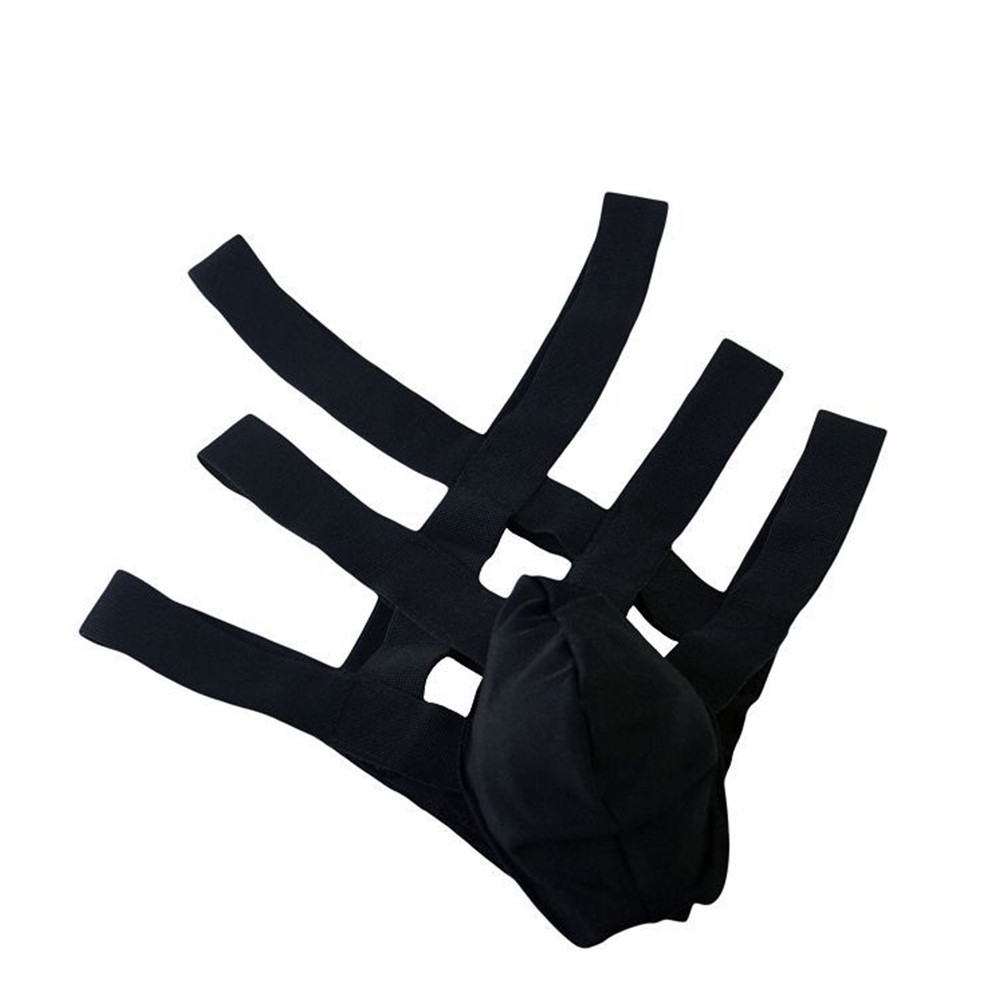 Intimo uomo elastico Jock Strap sexy e comodo rosso/nero/bianco - Foto 7 di 8