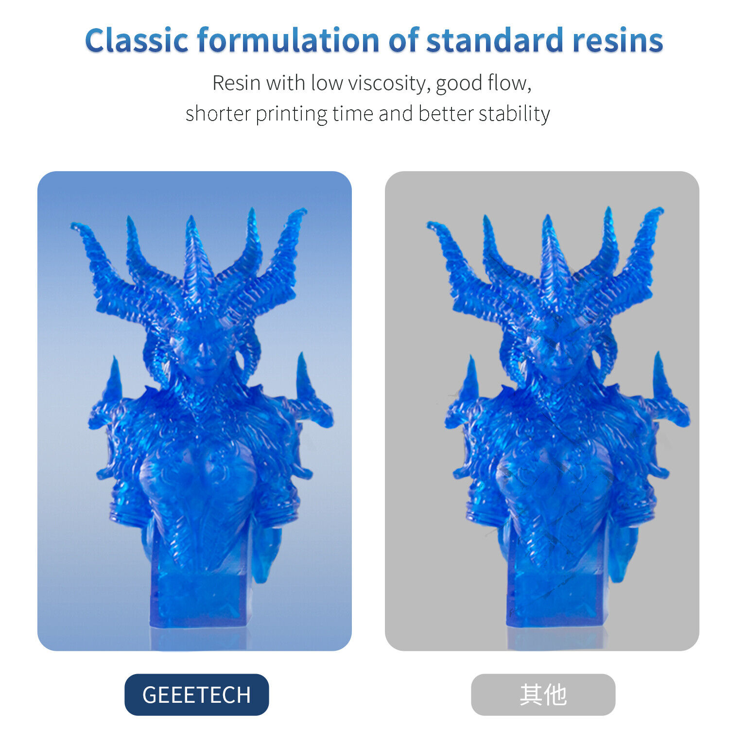 GEEETECH Resina simile all'ABS 1 KG/bottiglia 405 nm polimerizzazione UV per stampanti 3D LCD DLP resina - Foto 40 di 90