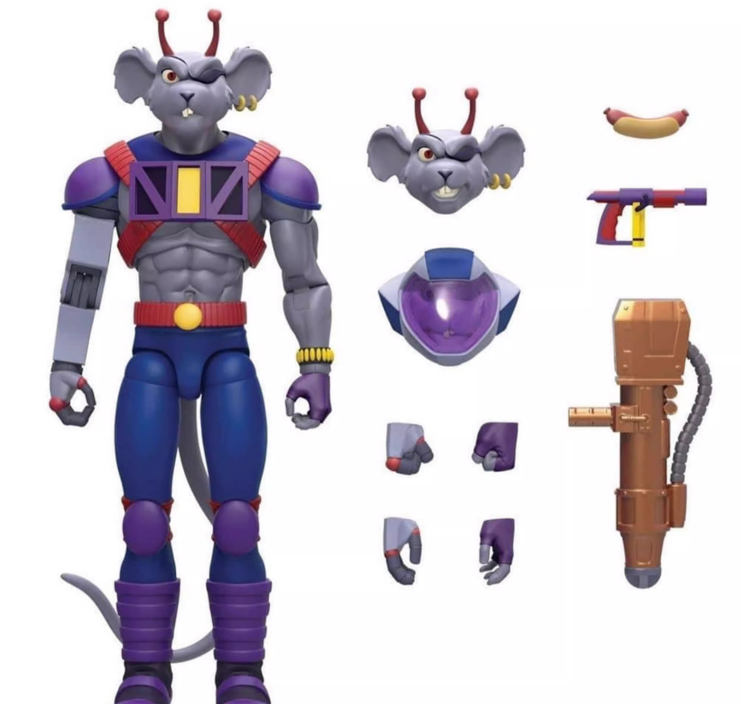 NACELLE 1993 Biker Mice from Mars 1/12 Scale Figure with Motorcycle Toy - Picture 22 of 23