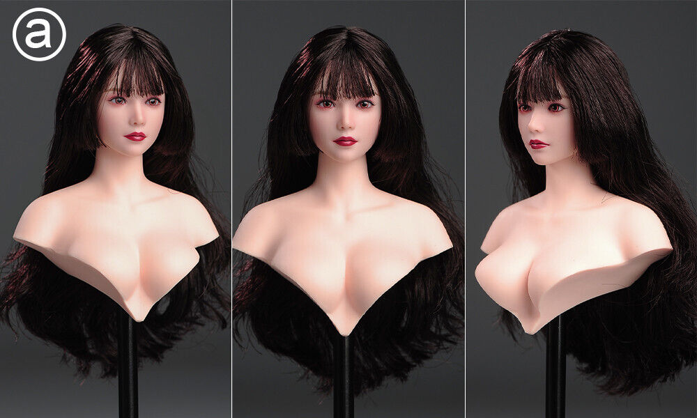 1/6 Asian Girl Yuki Xiaoqi Movable Eyes Pale Head Sculpt Fit 12 » Female Body